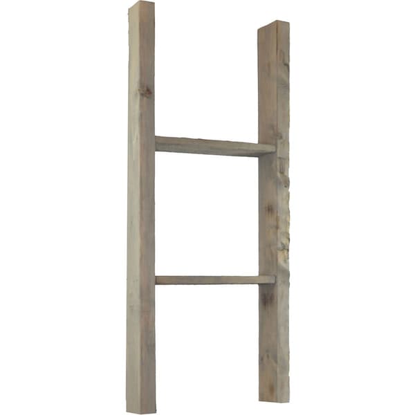 Ekena Millwork 15"W x 36"H x 3 1/2"D Vintage Farmhouse 2 Rung Ladder, Barnwood Decor Collection, Reclaimed Grey DECR015X036X04LDRGY - main